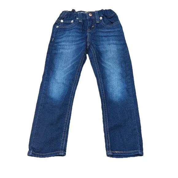 Denizen from Levi’s Kids Slim Fit Blue Denim Jeans Adjustable Waist Size 5 - Picture 2 of 11
